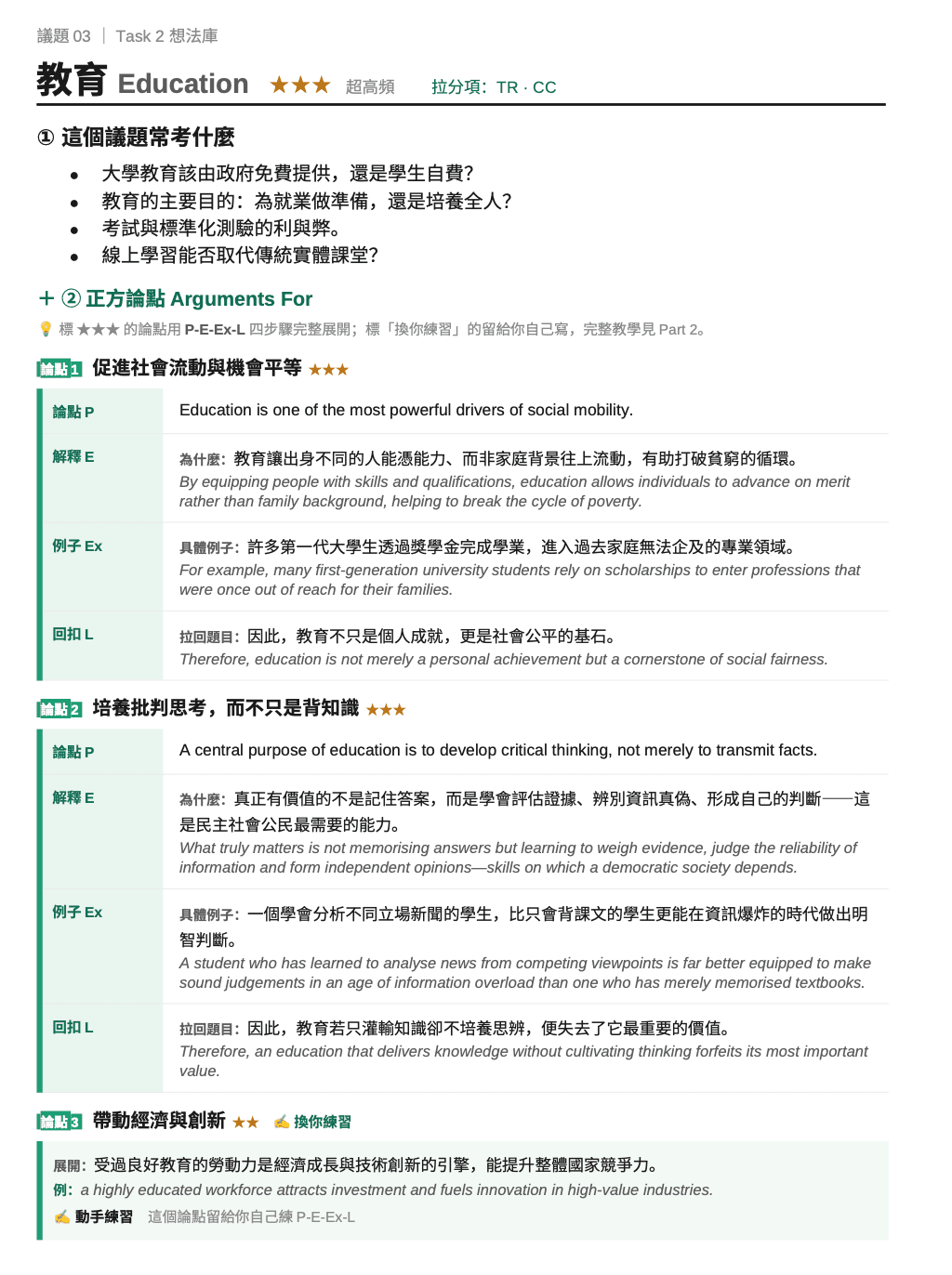 雅思高分講義內頁預覽 3